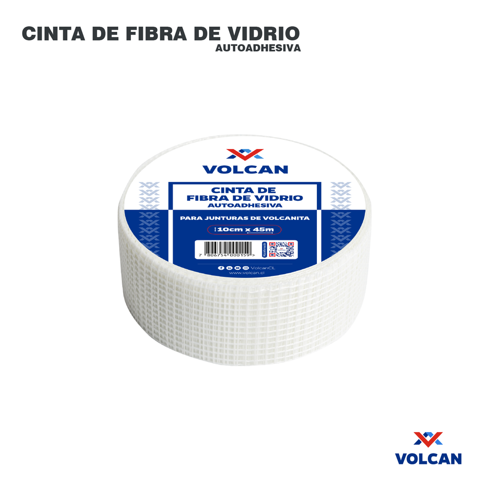 Cinta Fibra de Vidrio Volcan® 10 cm x 45 m