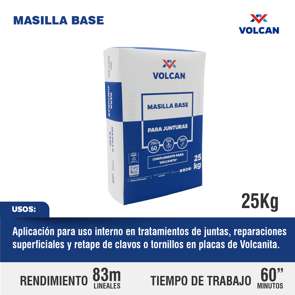 Masilla Base para Junturas Saco 25 Kg