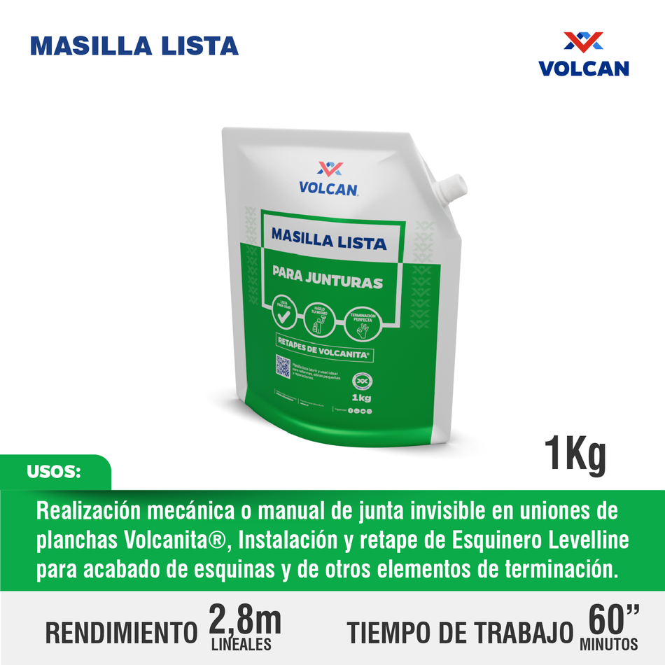 Masilla Lista Volcán Doypack 1kg