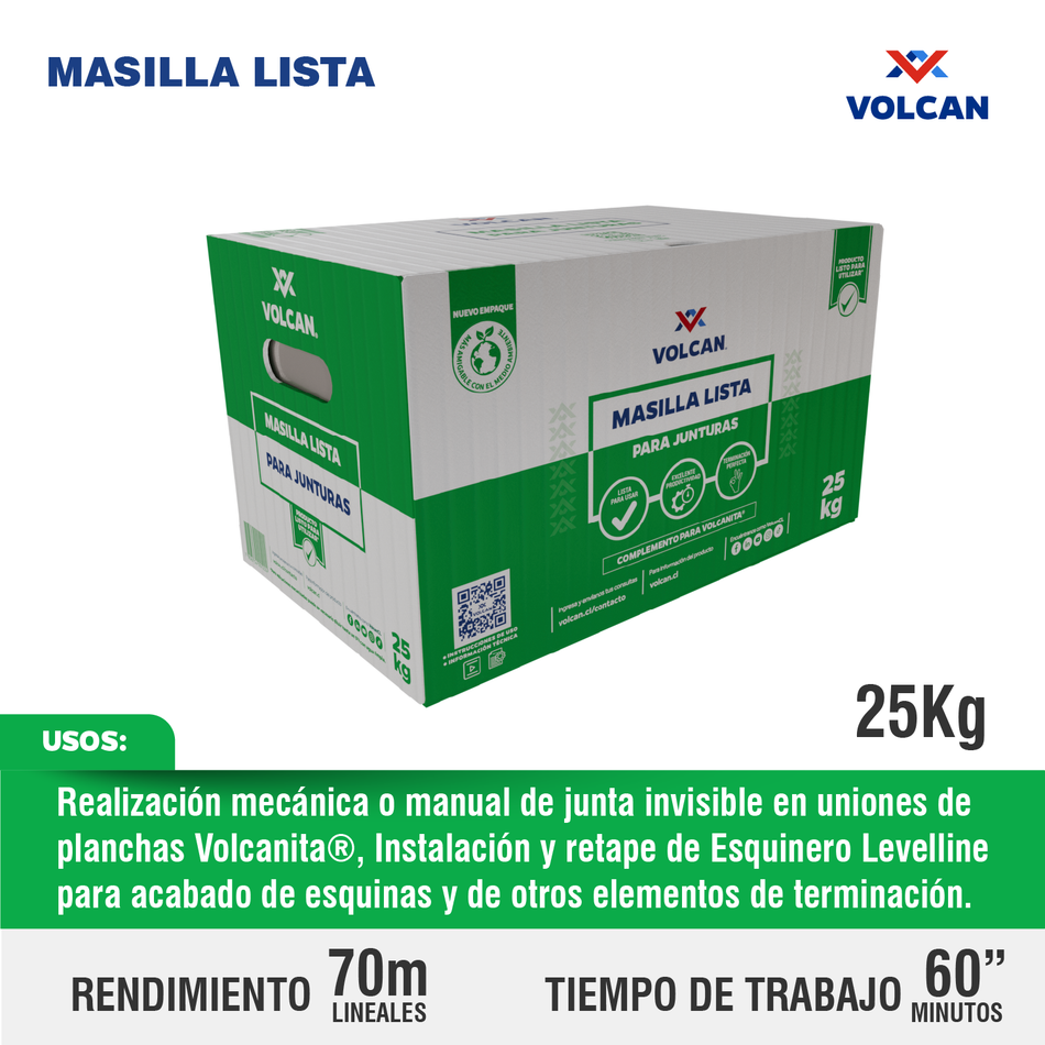 Masilla Lista Volcán Caja 25kg