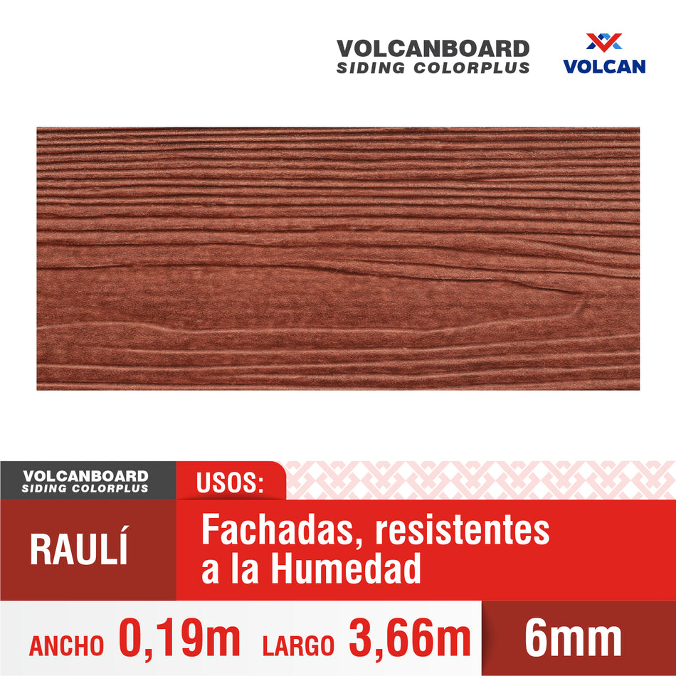 Volcanboard Siding Colorplus Raulí 6x19x366