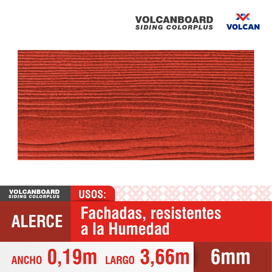 Volcanboard Siding Colorplus Alerce 6X19X366