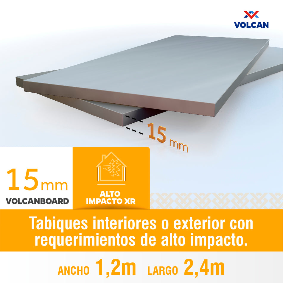 Volcanboard Alto Impacto XR 15mm x 1,2m x 2,4m