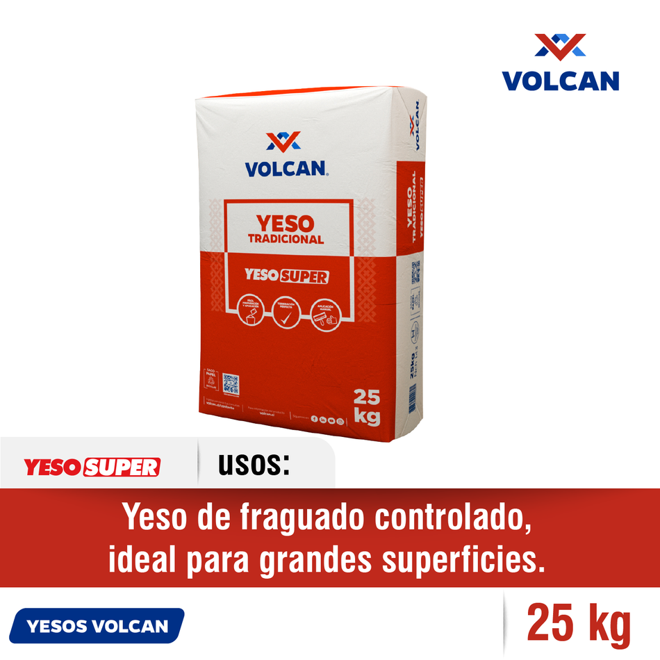 Yeso Super saco 25 KGS