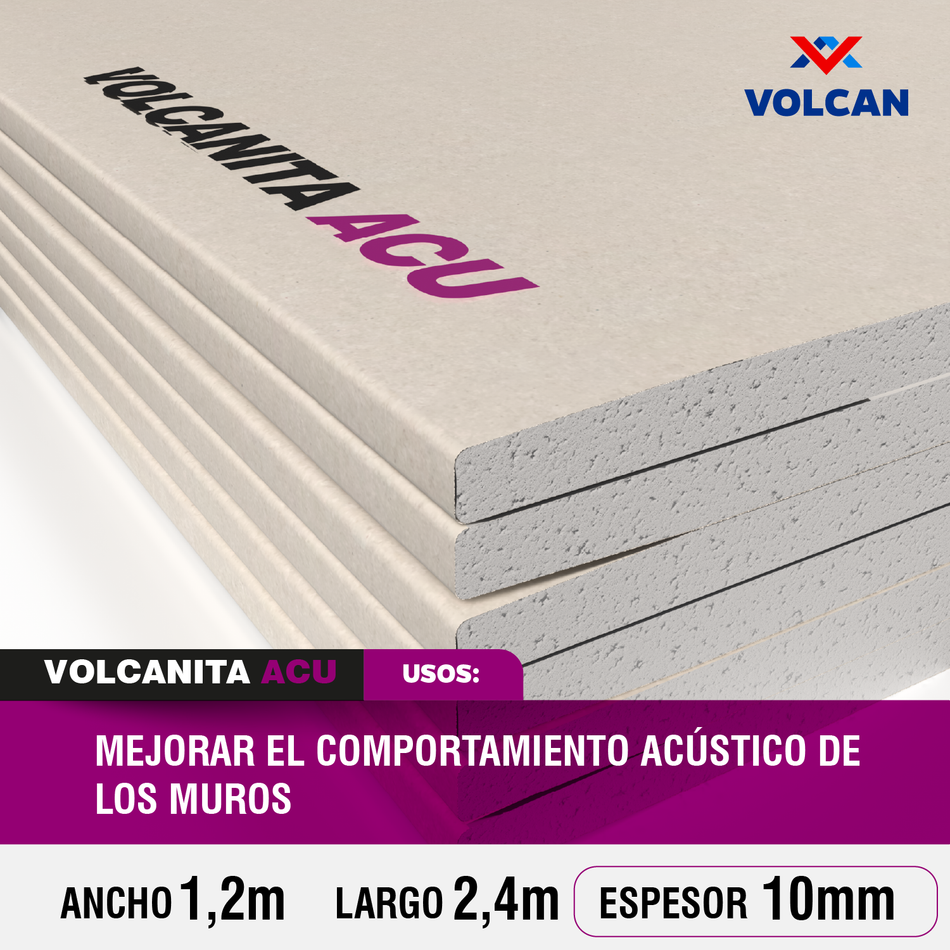 Volcanita ACU Aislación Acústica 10 mm 1,2 x 2,4 m